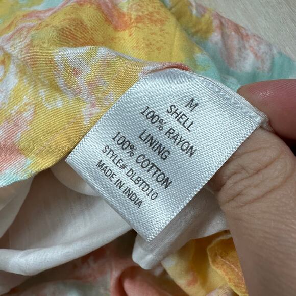 NWT Francesca's Blue Rain Boho Sunset Tie Dye Tiered Whimsical Midi Dress Medium - Picture 10 of 14